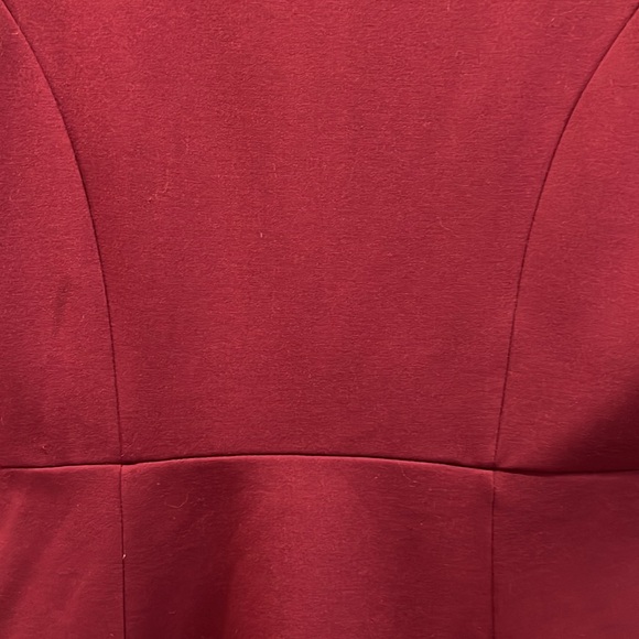 White House White Market Top Maroon Color Size 8 Short Sleeve - Picture 3 of 8